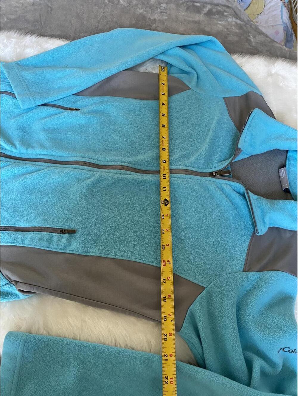 Women’s Columbia Blue and Gray Fleece Jacket Small - Picture 3 of 6